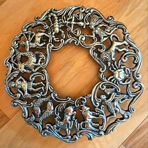 Godinger ZODIAC Trivet Silverplate Astrology Signs 1993